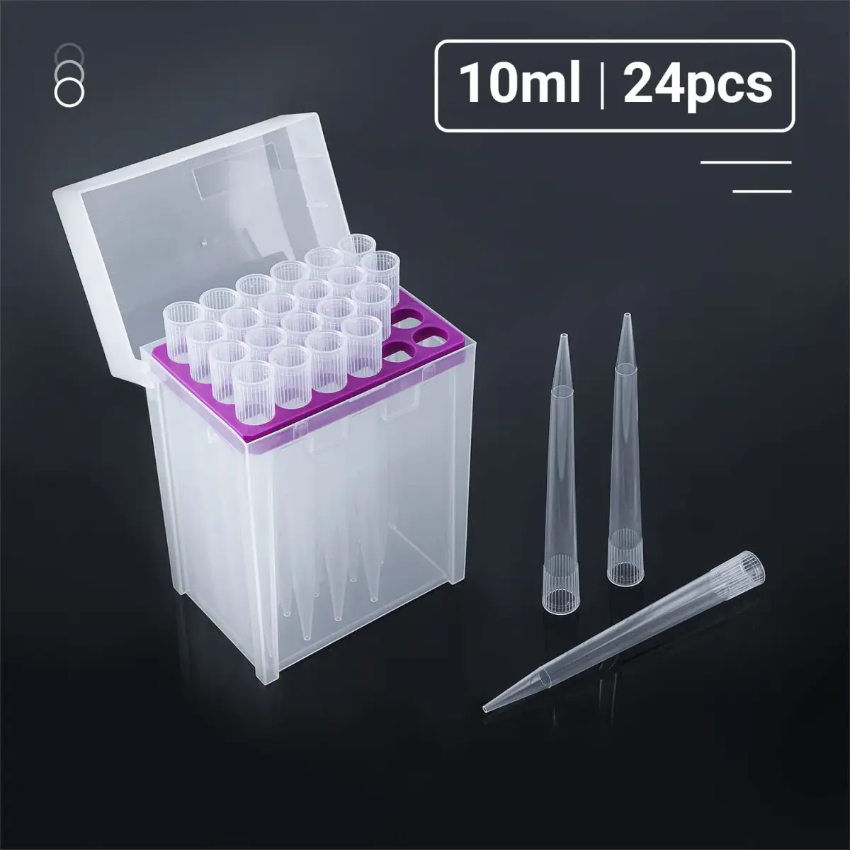 FOUR E'S SCIENTIFIC 10mL Pipette Tips Rack | Autoclavable Polypropylene (PP), Transparent - view 5
