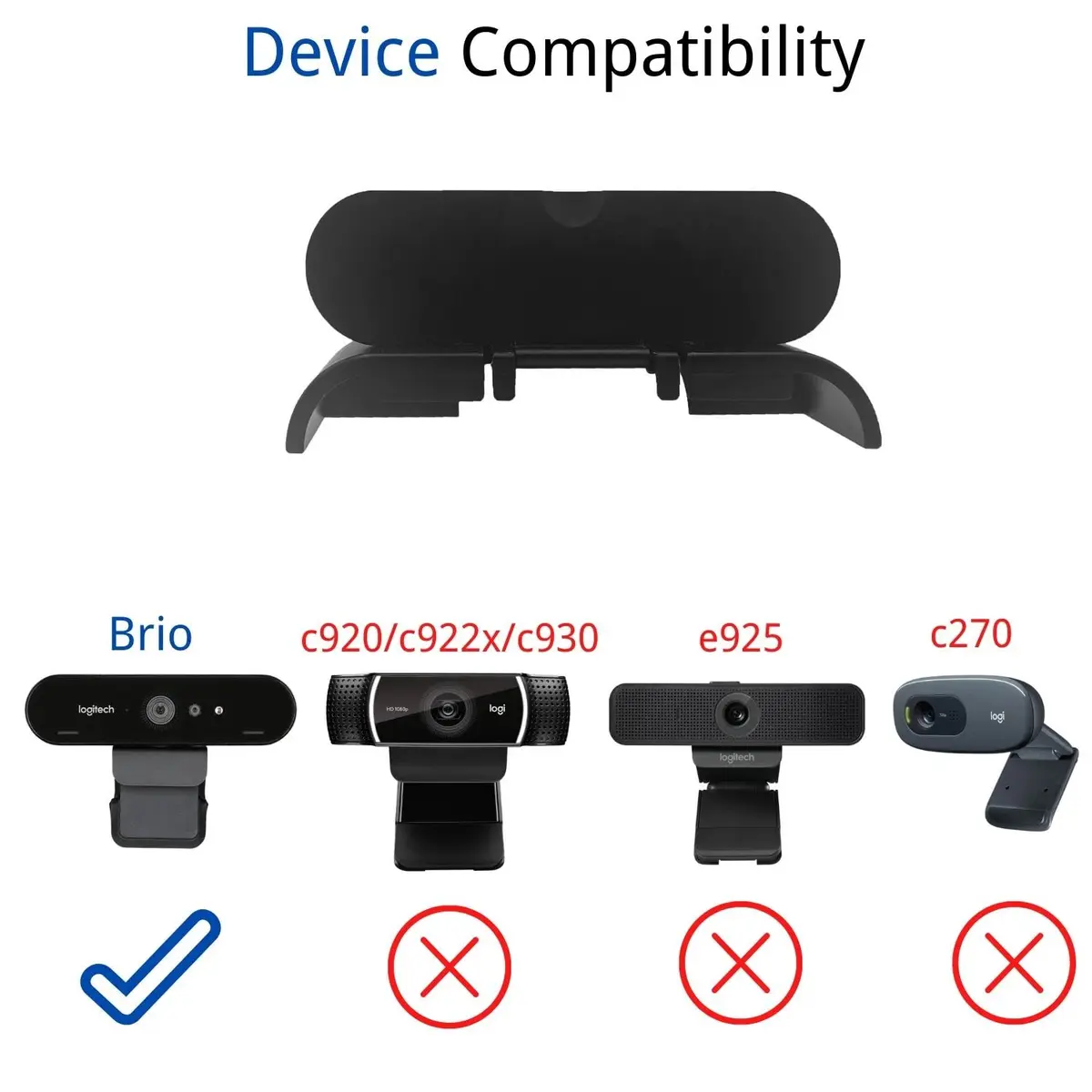 MoimTech Webcam Cover Compatible with Logitech Brio 4K Webcam | Privacy & Security - view 3