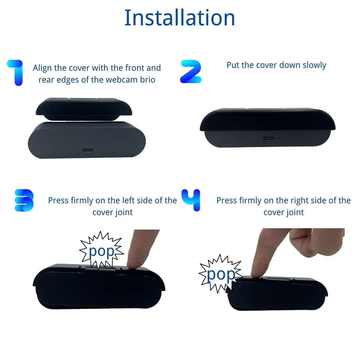 MoimTech Webcam Cover Compatible with Logitech Brio 4K Webcam | Privacy & Security - view 4