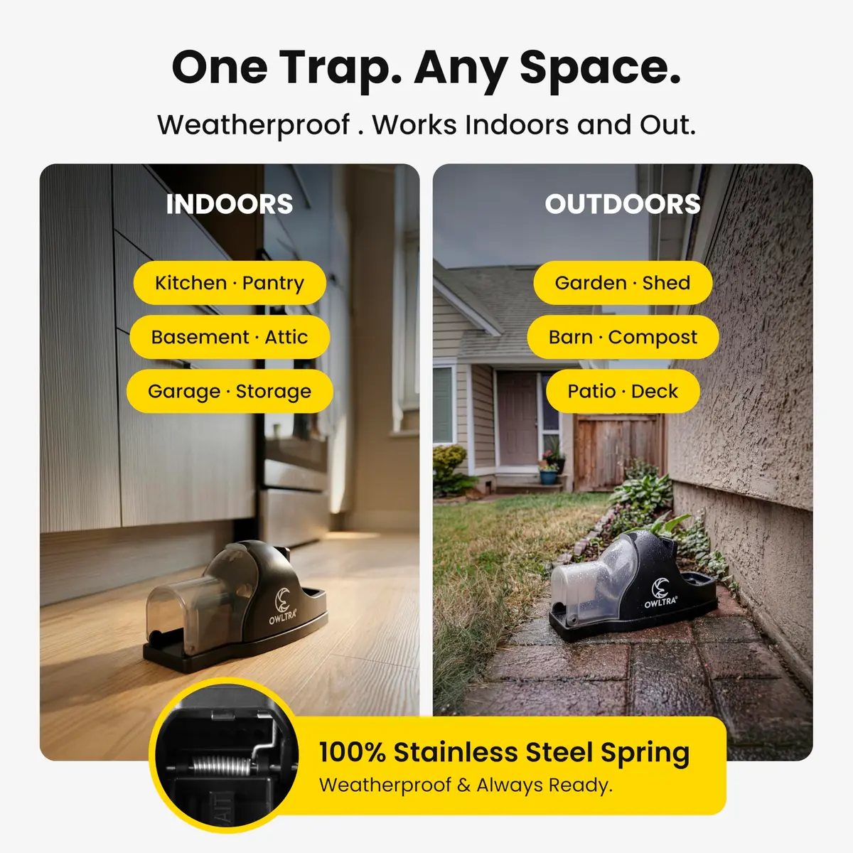 OWLTRA Tunnel Snap Mouse Trap 2PCS | Safe, Humane & Reusable Indoor/Outdoor - view 9