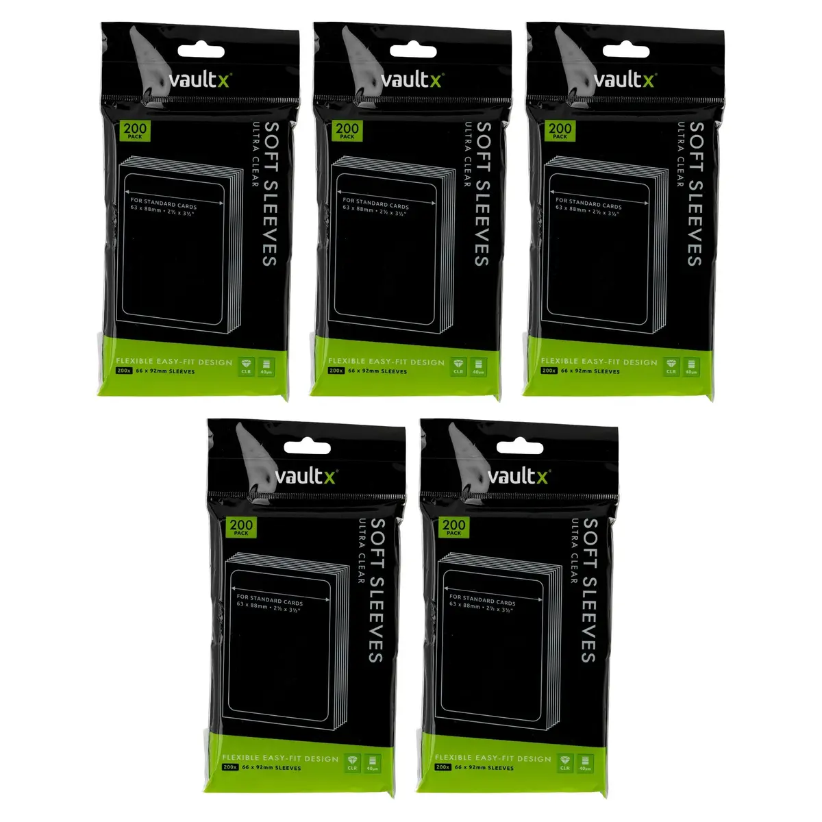Vault X Soft Penny Sleeves 1000 Pack Clear | Protects Standard Trading Cards Up to 35pt - main product image
