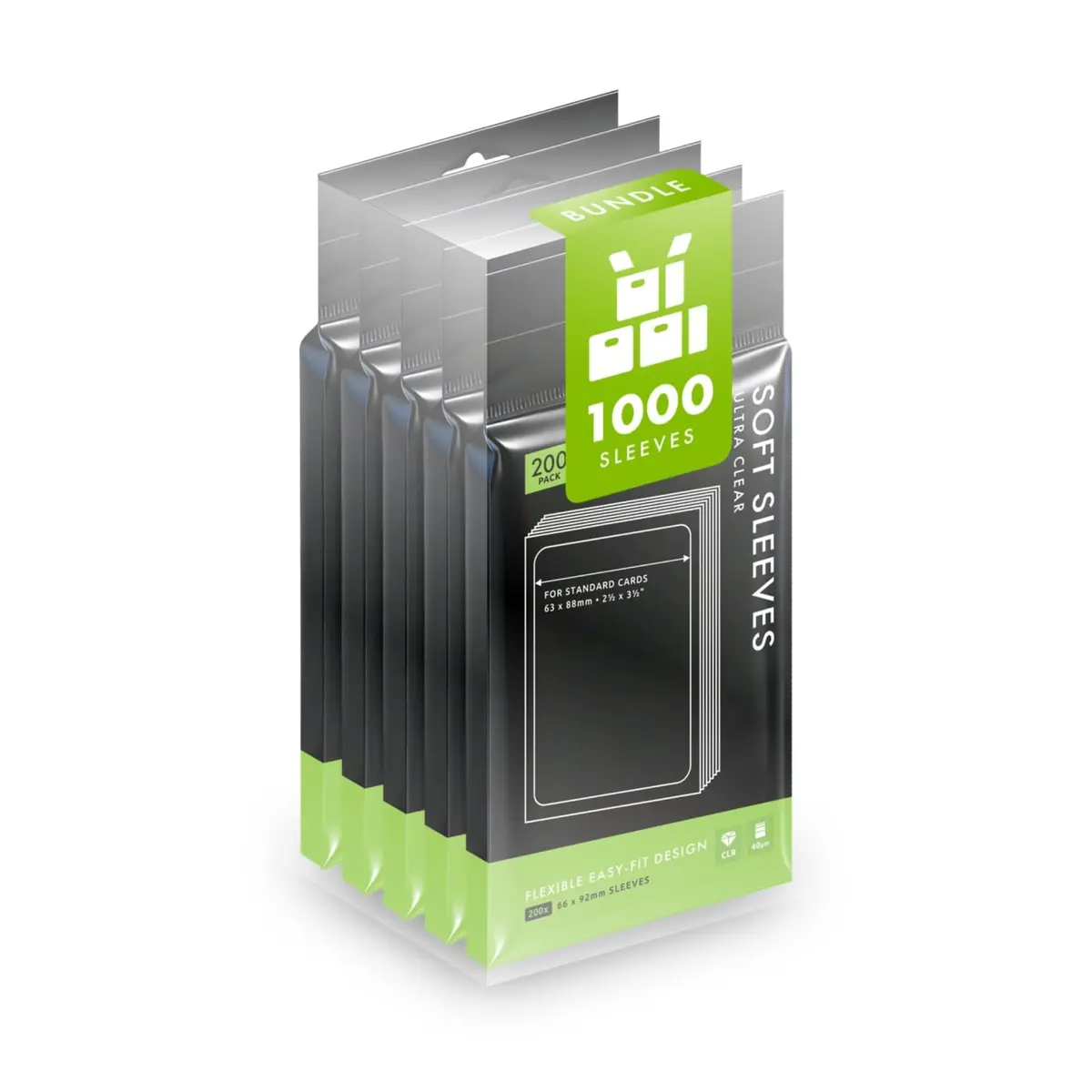 Vault X Soft Penny Sleeves 1000 Pack Clear | Protects Standard Trading Cards Up to 35pt - view 3