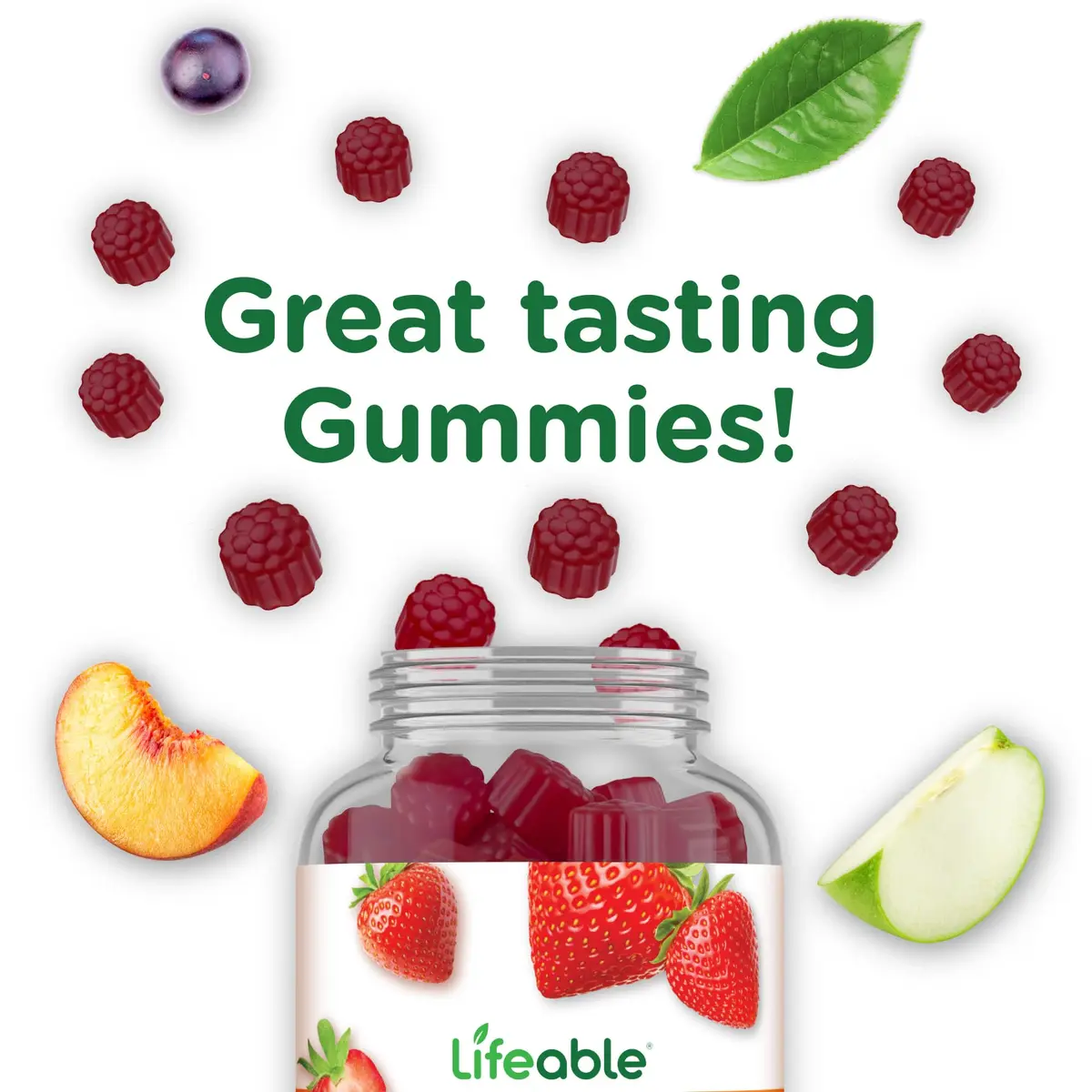 Lifeable Womens Multivitamin Gummies with Extra Biotin, Raspberry, 90 Count | Supports Hair, Skin & Nails - view 6