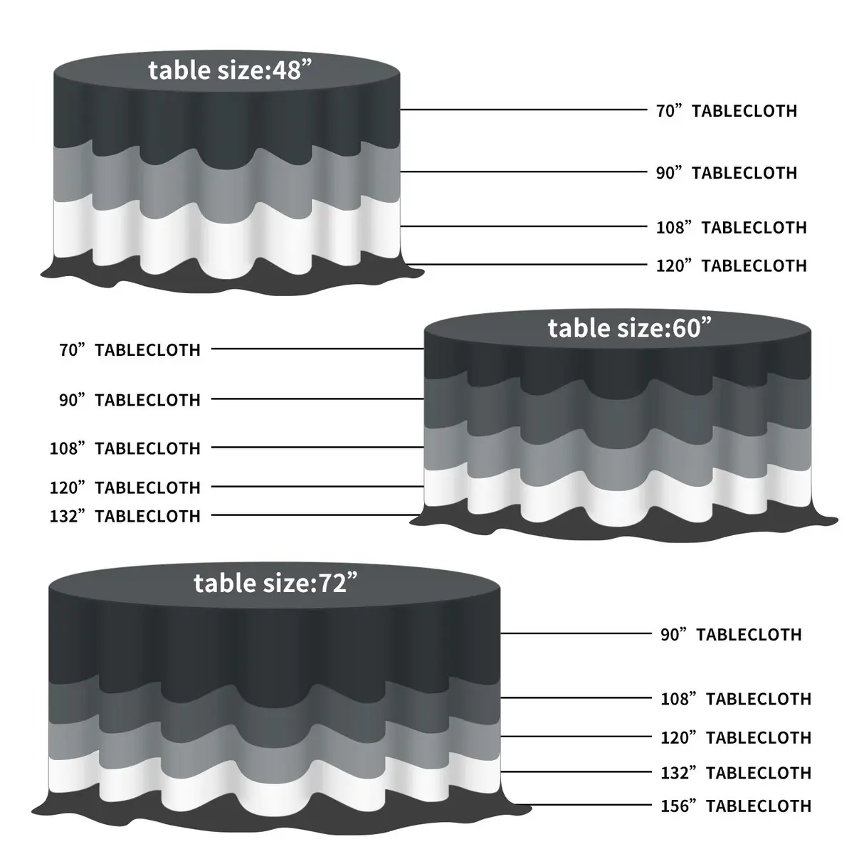 Fokitut 2 Pack Waterproof Round Tablecloth 108 Inch | Stain & Wrinkle Resistant Polyester - view 3