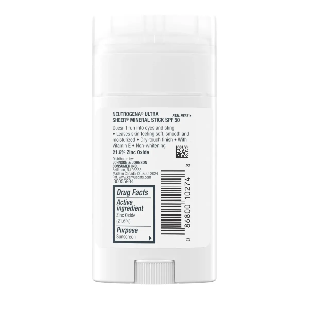 Neutrogena Ultra Sheer Mineral Sunscreen Stick SPF 50, 42ml (1.5 oz) | Dermatologist Recommended for Sensitive Skin - view 9