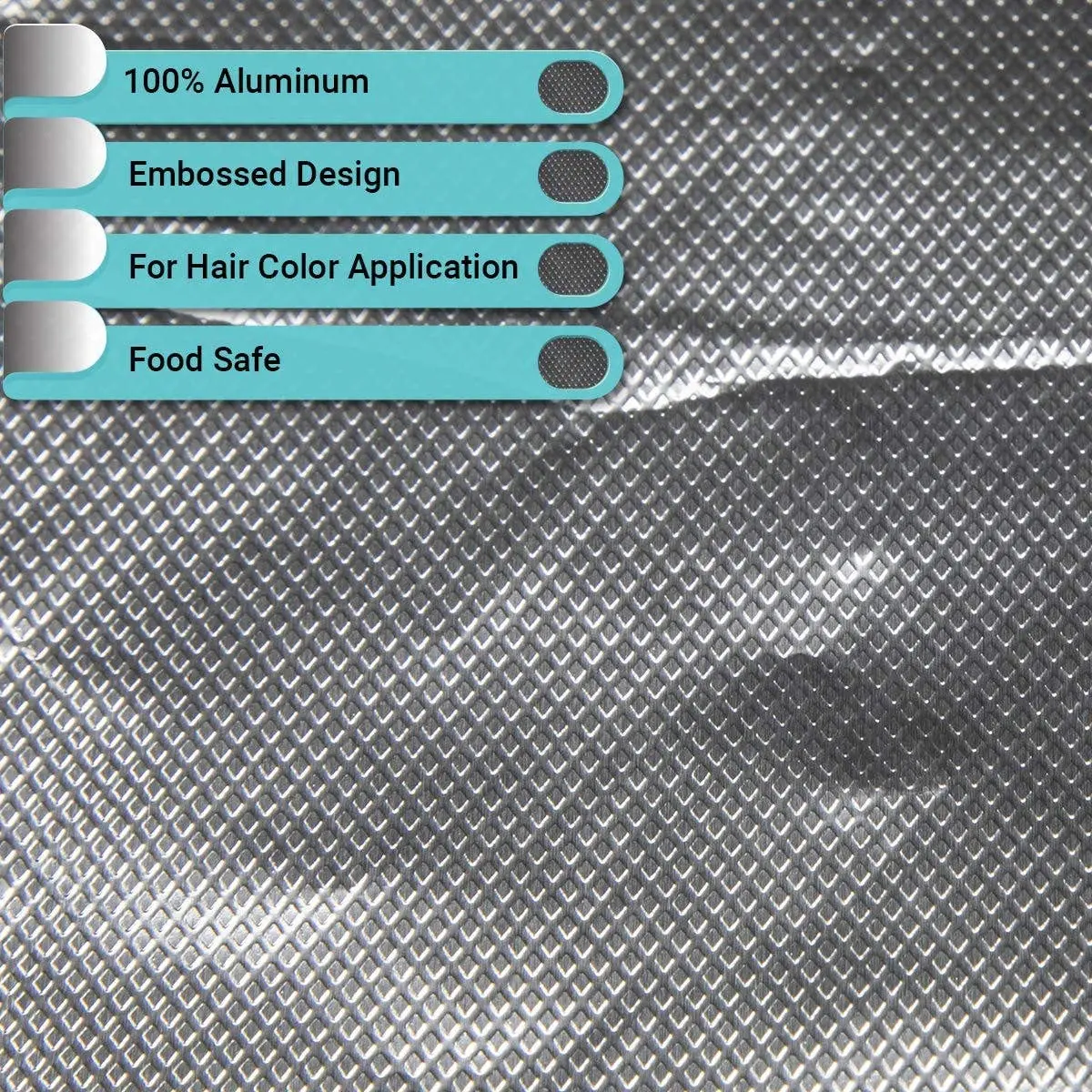 ForPro Embossed Aluminum Foil Sheets 500ct/6pk | Non-Slip Hair Coloring & Highlighting Tool - view 5