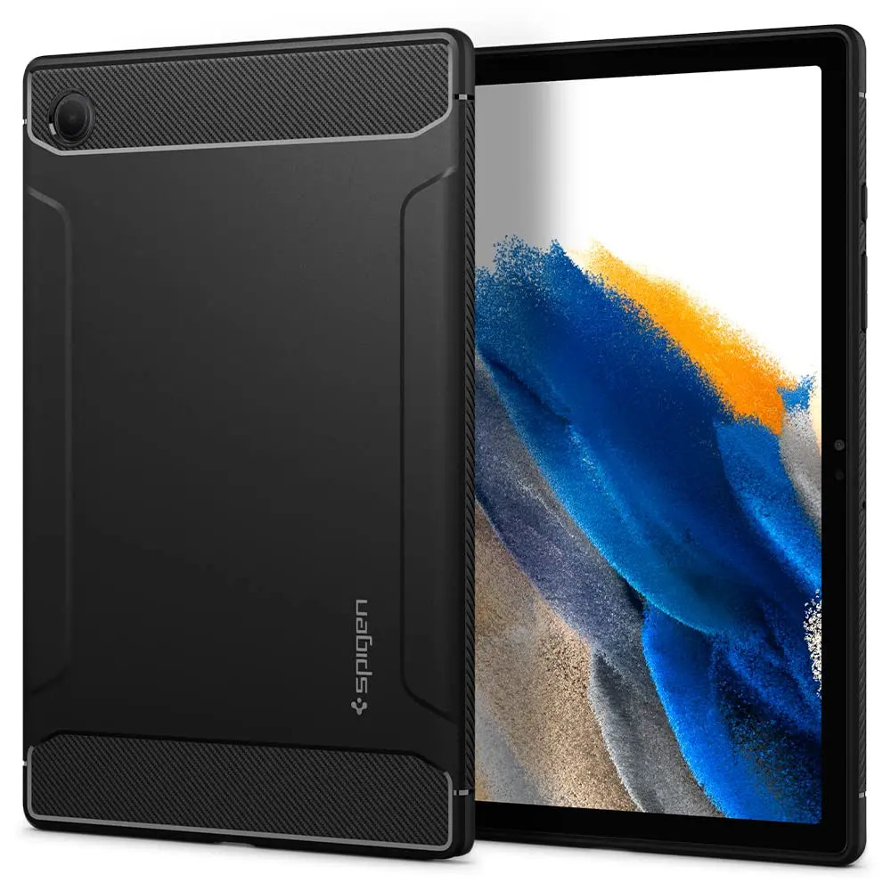 Spigen Galaxy Tab A8 10.5 Inch Case 2022 | Rugged Armor Slim Protective Cover with Carbon Fiber & Air Cushion Tech - main product image