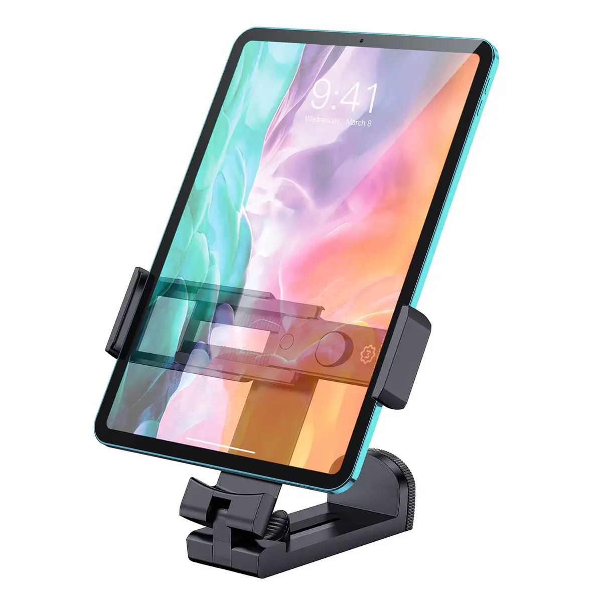 WixGear Universal Airplane Tablet Holder, with Multi-Directional Dual 360 Degree Rotation, Pocket Size Tablet Holder for Airplane, (Devices 3.5" to 7.67” Width Max Weight is 1.5 lbs) - view 5