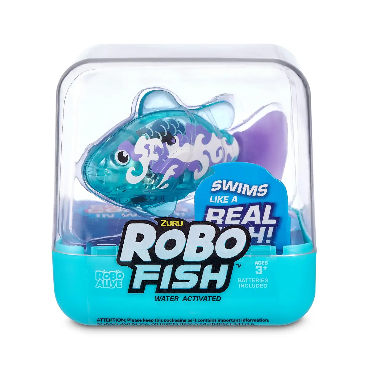 Robo Alive Robo Fish Series 2 (Teal + Orange 2 Pack) | Robotic Swimming Fish with Color Change - view 2