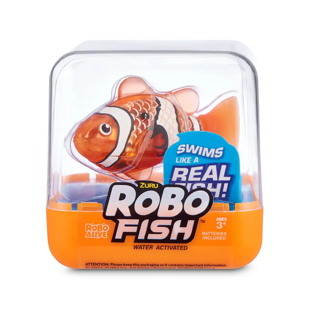 Robo Alive Robo Fish Series 2 (Teal + Orange 2 Pack) | Robotic Swimming Fish with Color Change - view 3