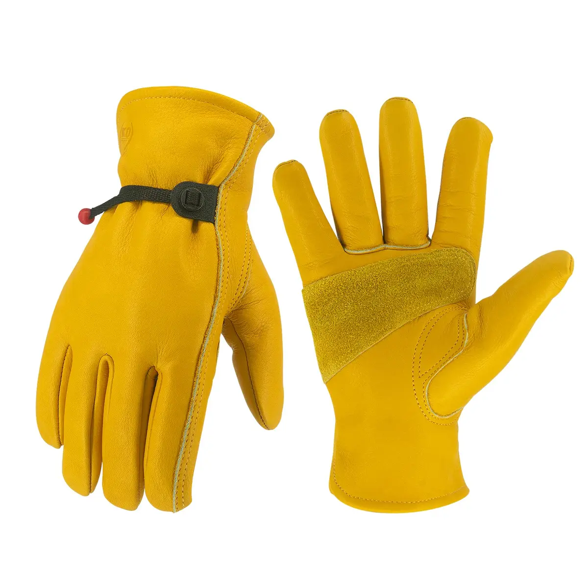 KKOYING Genuine Leather Work Gloves for Men & Women, XL (1.2mm Thickness) | Cowhide, Abrasion & Puncture Resistant - main product image