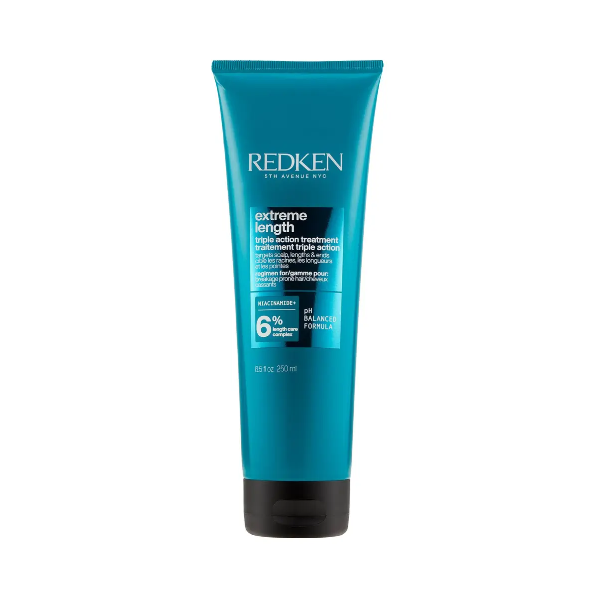Redken Extreme Length Triple Action Hair Mask 250ml (8.5 Fl Oz) | Strengthens Hair & Reduces Split Ends - main product image