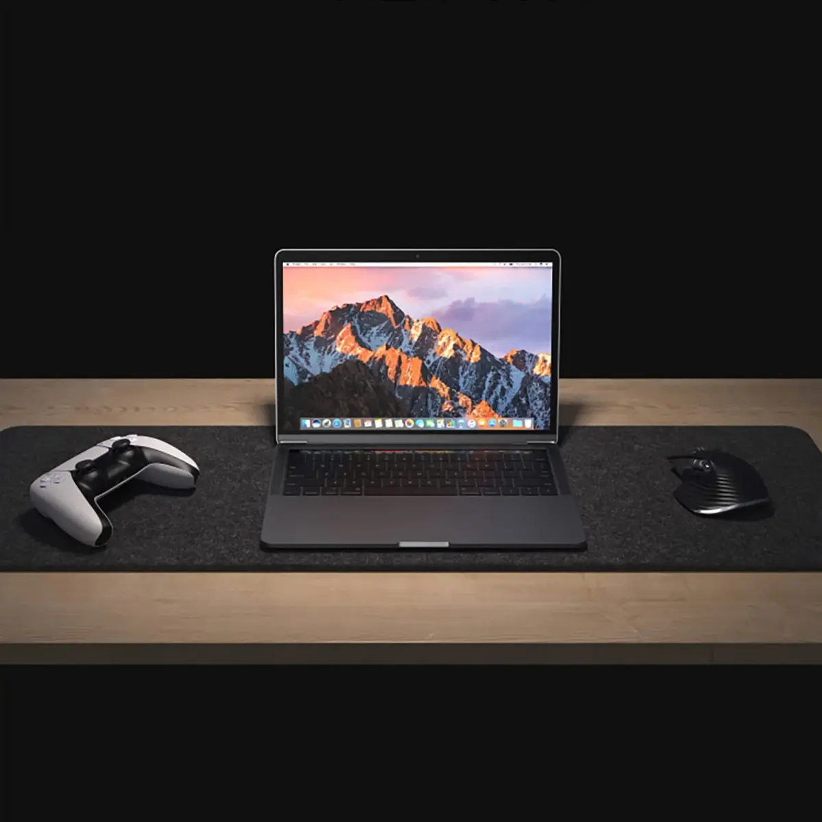 DAWNTREES Felt Desk Mat, Computer Mat for Desk, Dark Gray 91cm x 30cm (36x12Inches) | Non-Slip, Water Absorbing, Desk Protection - view 5