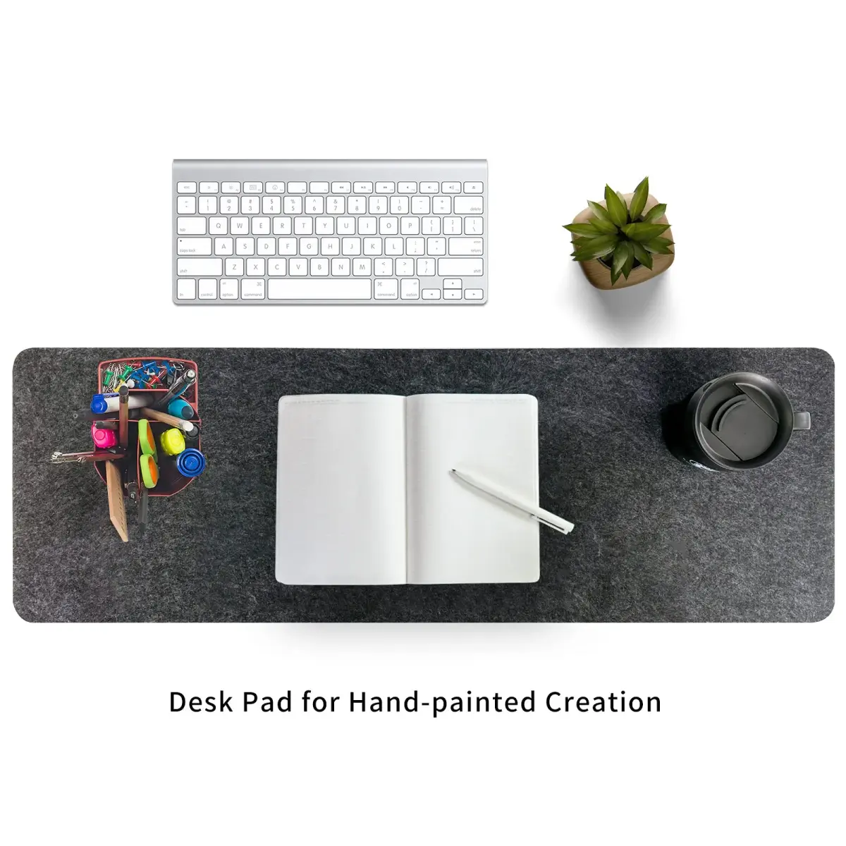 DAWNTREES Felt Desk Mat, Computer Mat for Desk, Dark Gray 91cm x 30cm (36x12Inches) | Non-Slip, Water Absorbing, Desk Protection - view 6