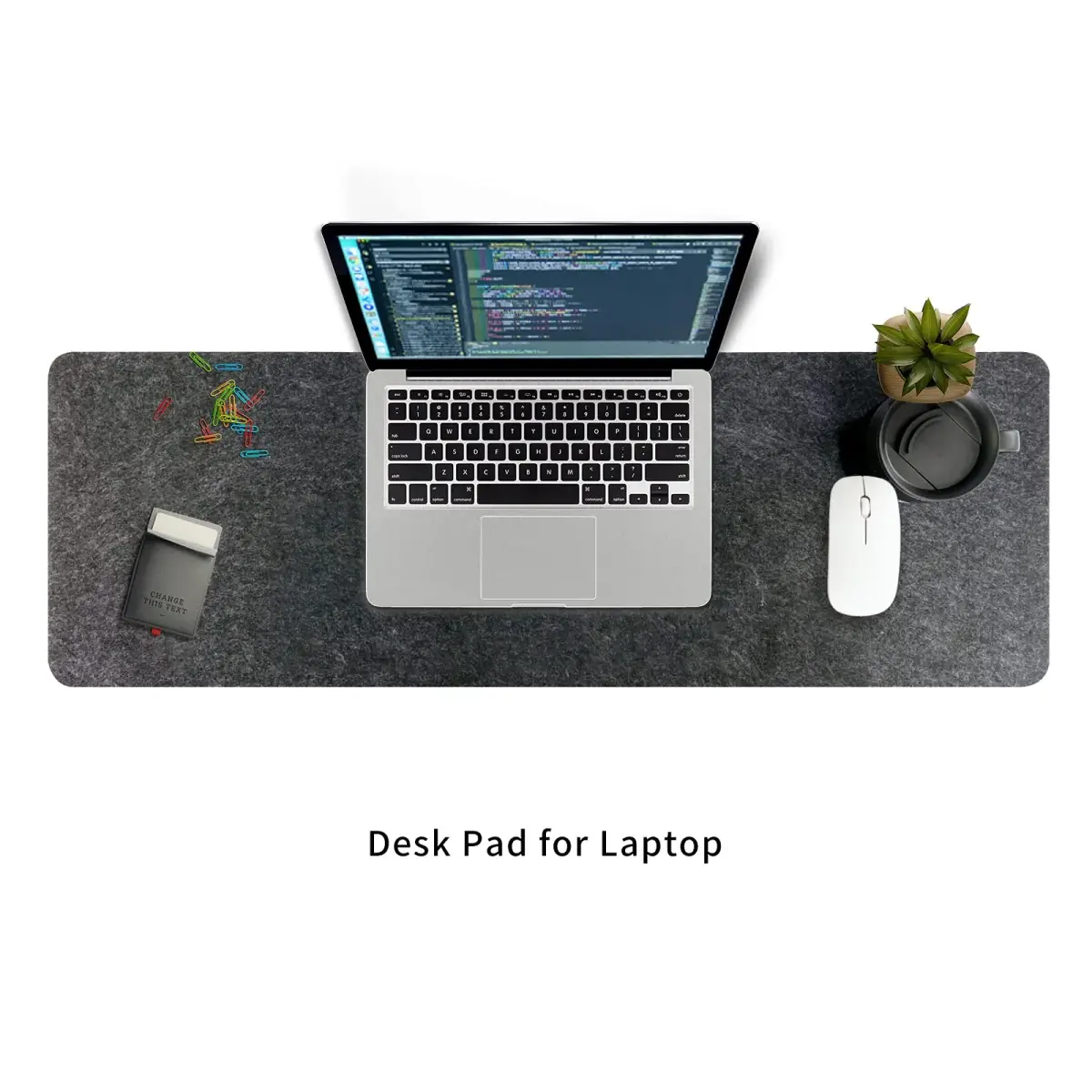 DAWNTREES Felt Desk Mat, Computer Mat for Desk, Dark Gray 91cm x 30cm (36x12Inches) | Non-Slip, Water Absorbing, Desk Protection - view 9