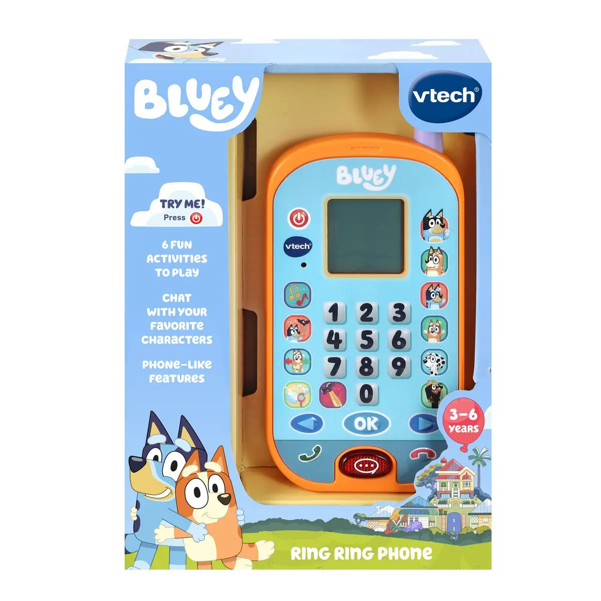 VTech Bluey Ring Ring Phone | Ages 3-6 Years, Interactive Chat & Games - view 4