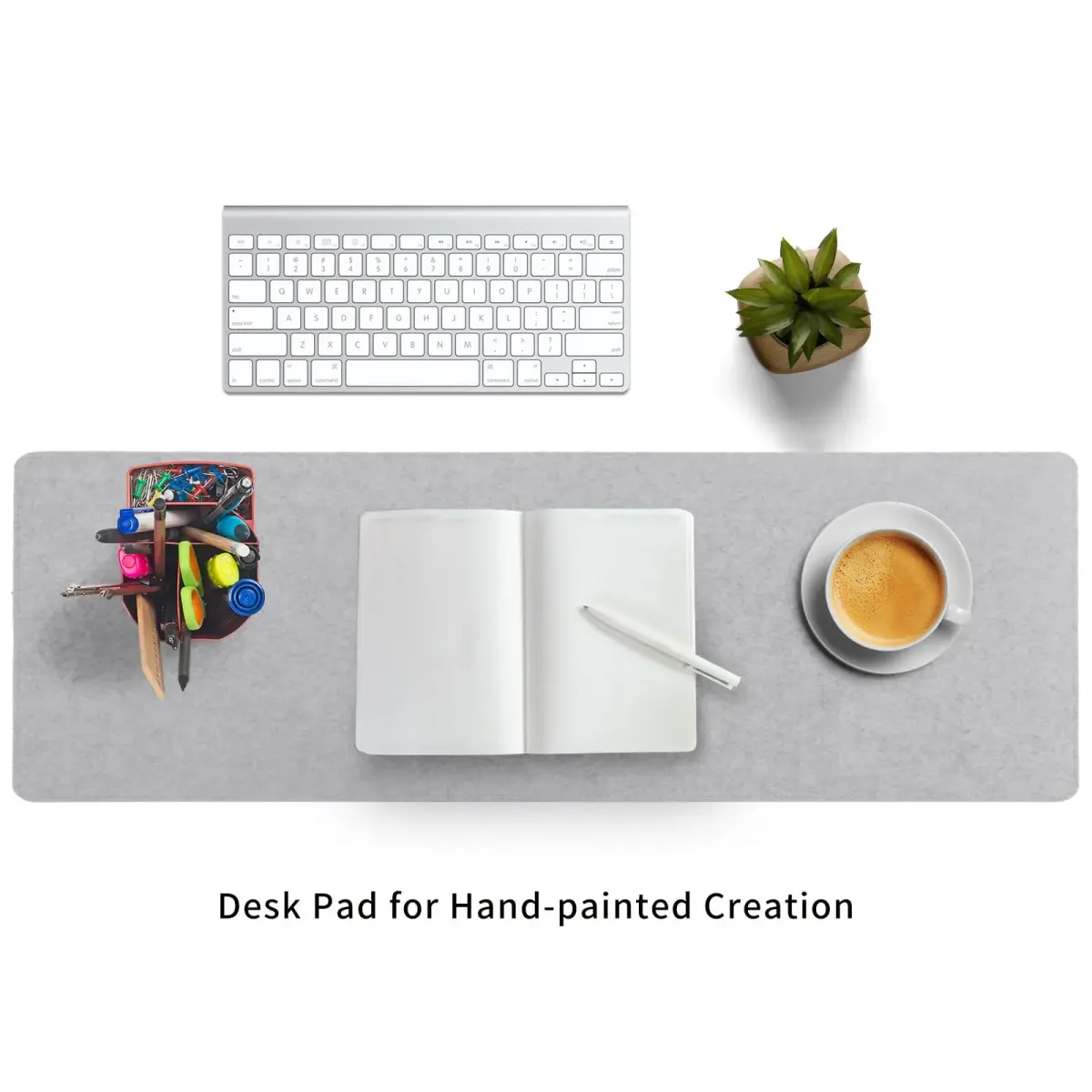 DAWNTREES Felt Desk Pad Large Mouse Pad and Keyboard Mat 90cm (36" x 12") | Protects Desks from Scratches and Spills - view 8