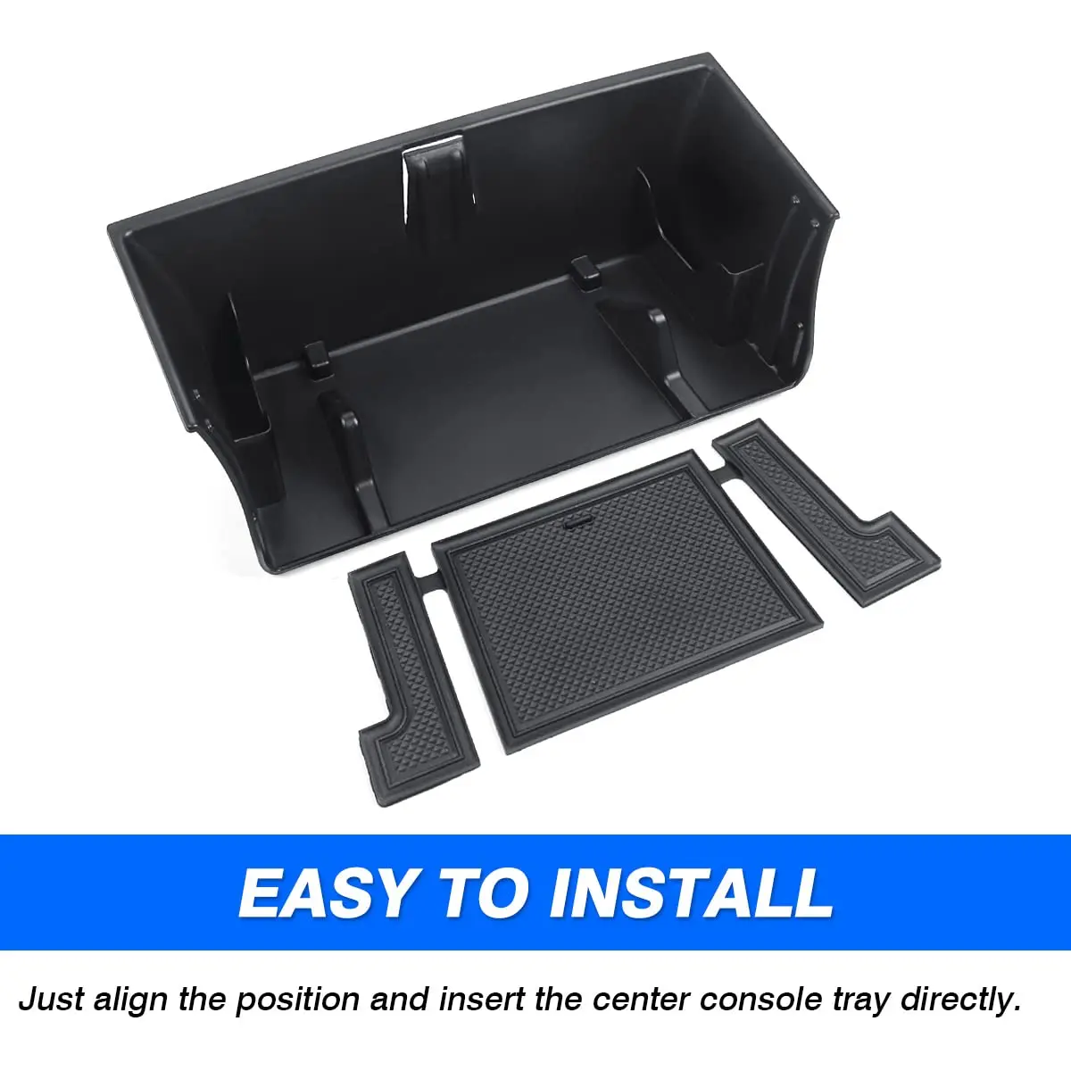 Karltys Center Console Organizer Tray for Land Rover Defender Accessories 90 110 130 2020-2025 2026 | Durable ABS Middle Console Storage Box with Non-Slip Mat - view 6