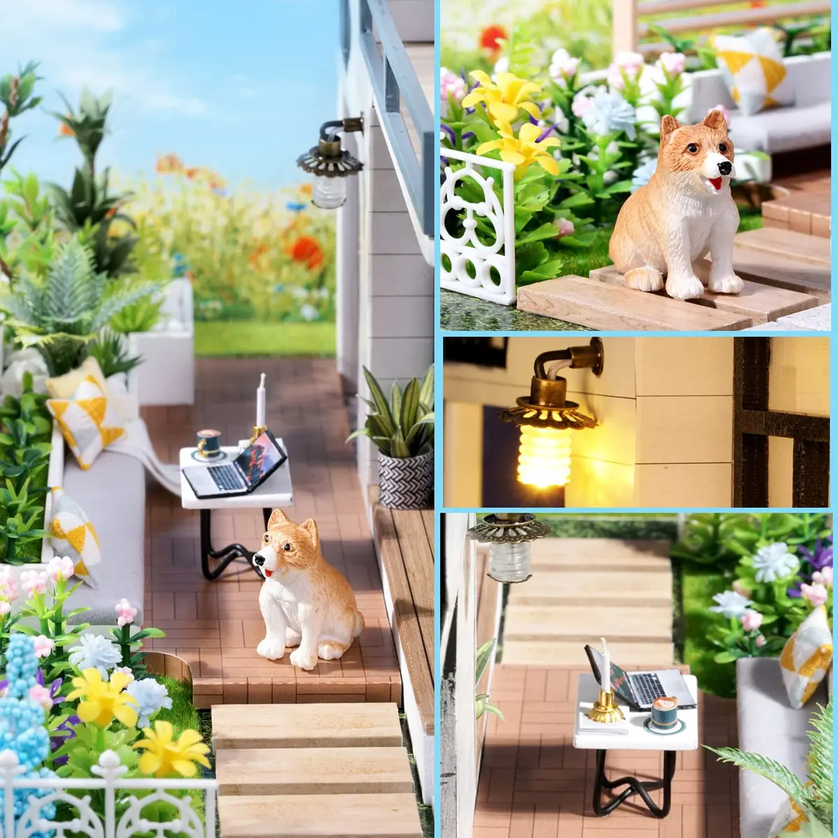Spilay DIY Miniature House Kit for Adults | Miniature Dollhouse Craft with Lighting & Accessories - view 5