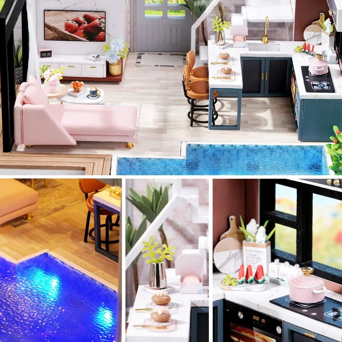 Spilay DIY Miniature House Kit for Adults | Miniature Dollhouse Craft with Lighting & Accessories - view 7