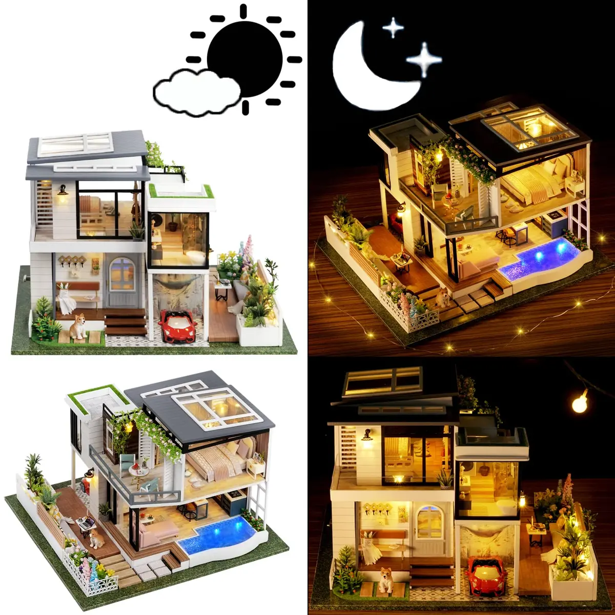 Spilay DIY Miniature House Kit for Adults | Miniature Dollhouse Craft with Lighting & Accessories - view 3