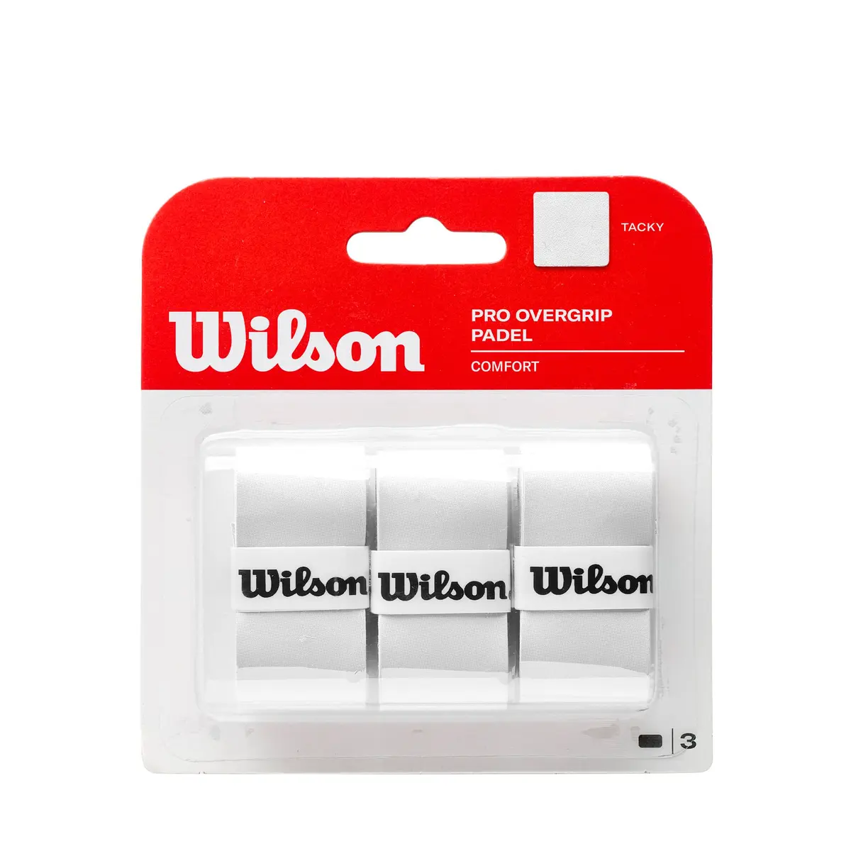 WILSON Pro Padel Overgrip 3 Pack | Thin, Stretch Felt for Extended Feel - main product image