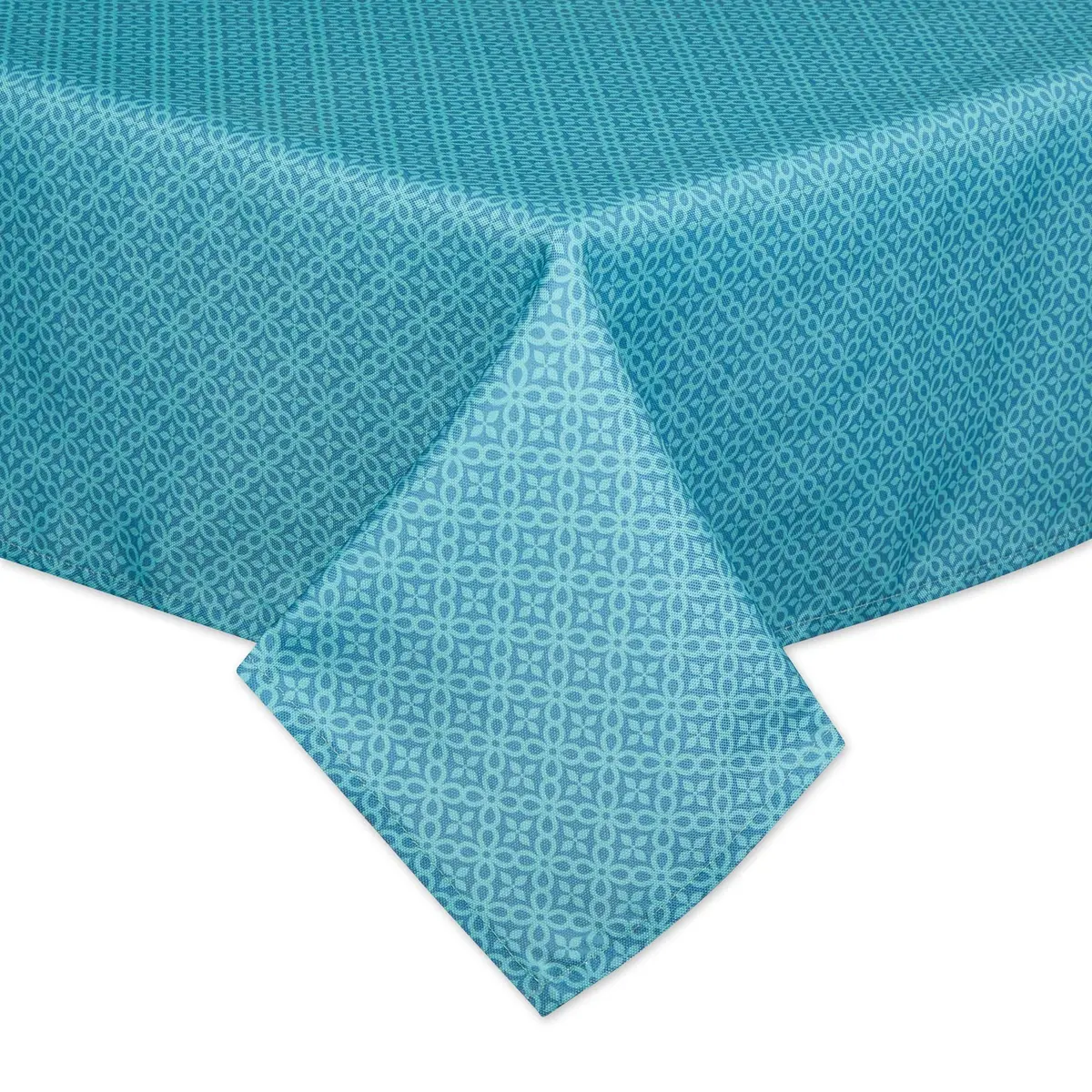 DII Tonal Lattice Zipper Tablecloth 60x84 inches (152x213 cm) | Outdoor & Indoor Use - view 2