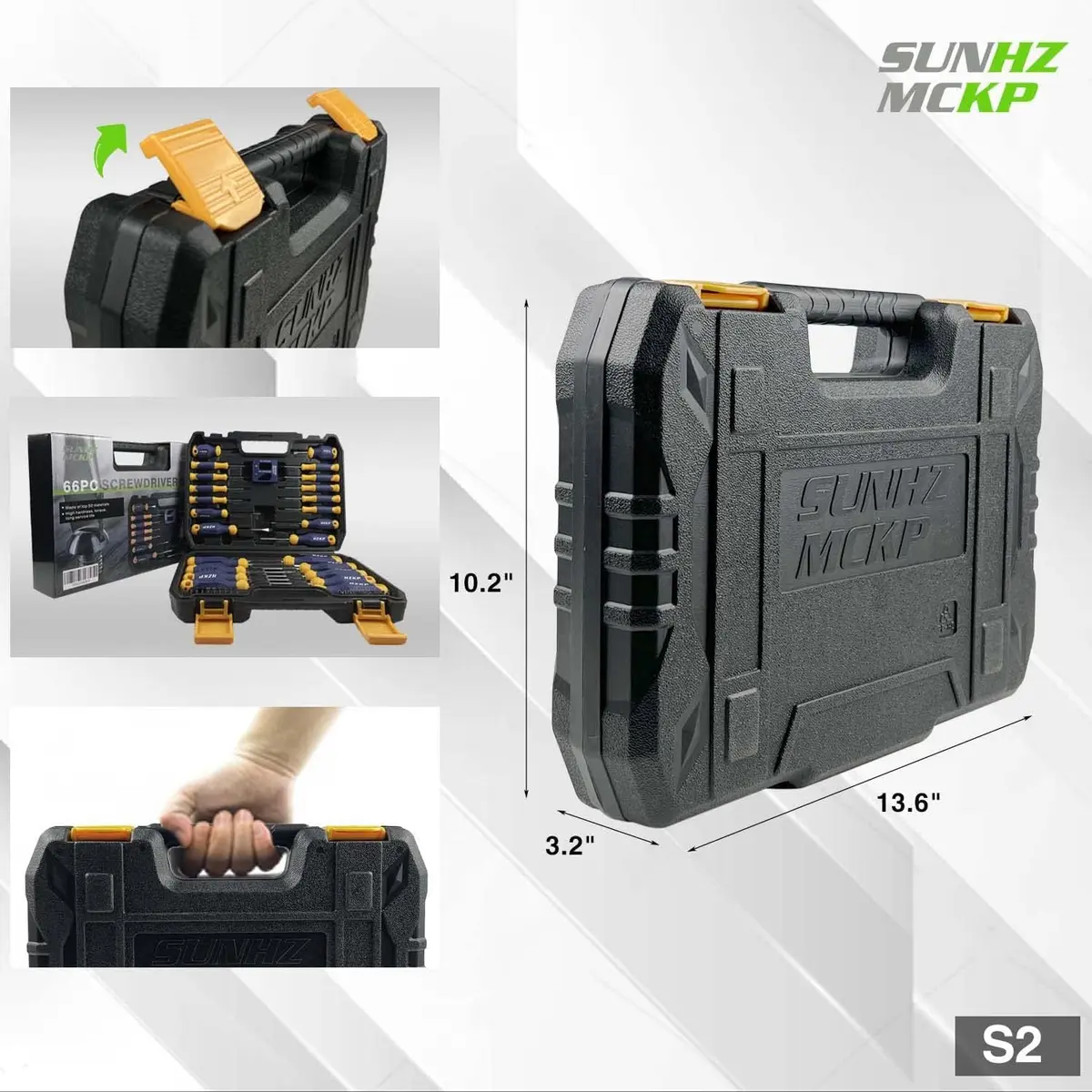 SUNHZ MCKP Magnetic Screwdriver Set 66-Piece | S2 Alloy Steel, Impact-Resistant, Ergonomic Handle - view 5