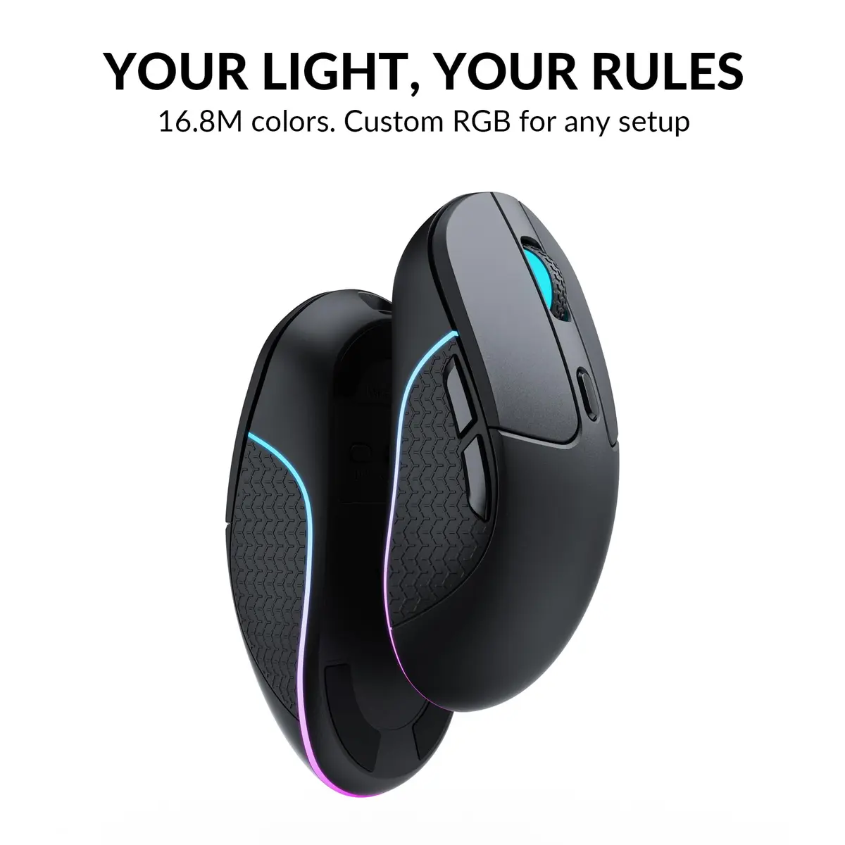 Keychron M3 Wireless Mouse, PAW3395 Sensor 26000 DPI | Ergonomic, Lightweight 79g, 2.4 GHz/Bluetooth 5.1 - view 7