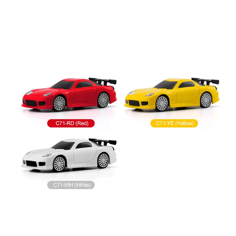 havcybin 1:76 Turbo Racing Scale RC Sport Car | Mini Model with Proportional RTR Kit (C71white) - view 6