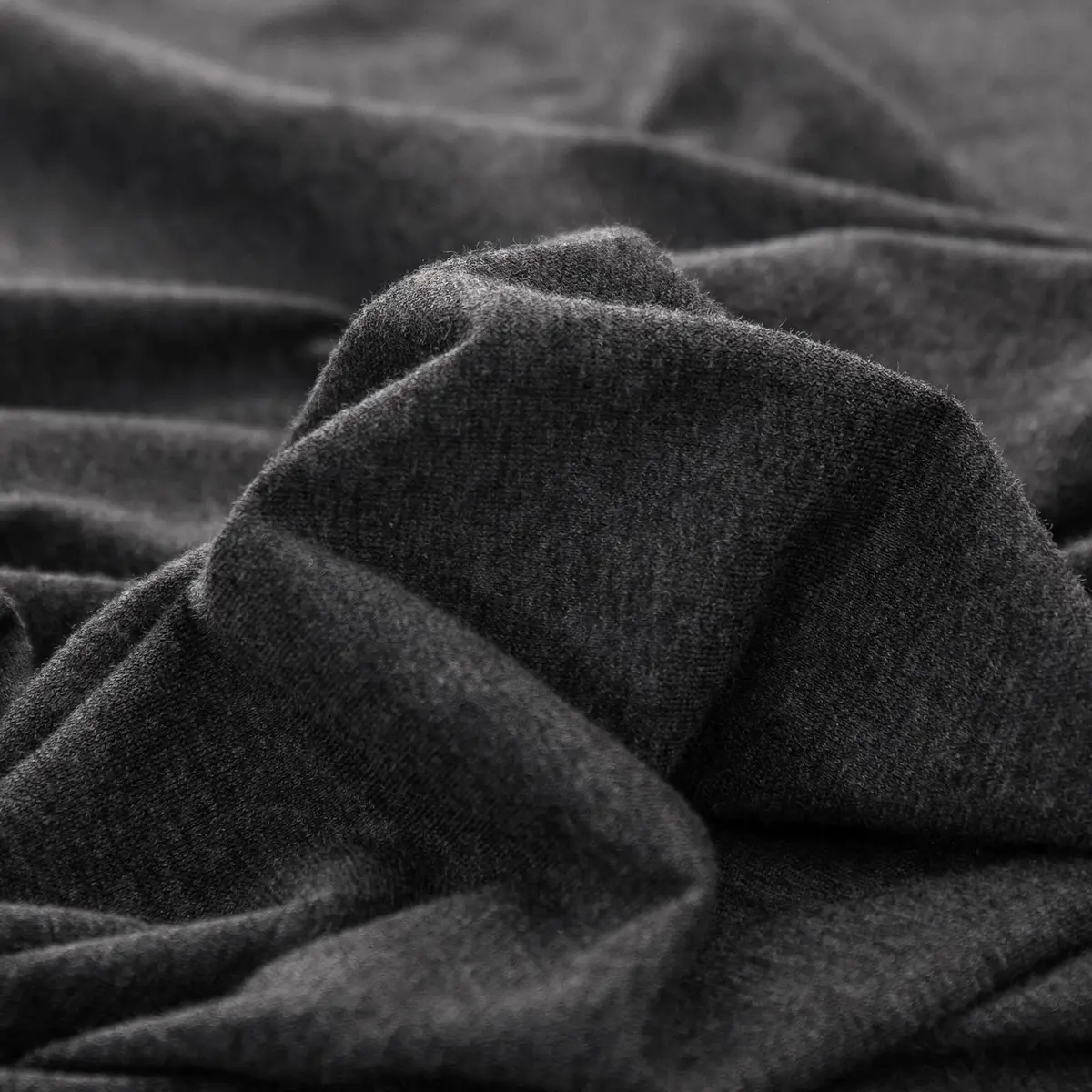 PURE ERA Jersey Knit Duvet Cover Set Heather Charcoal Grey California King | Ultra Soft Cotton Jersey Bedding - view 5