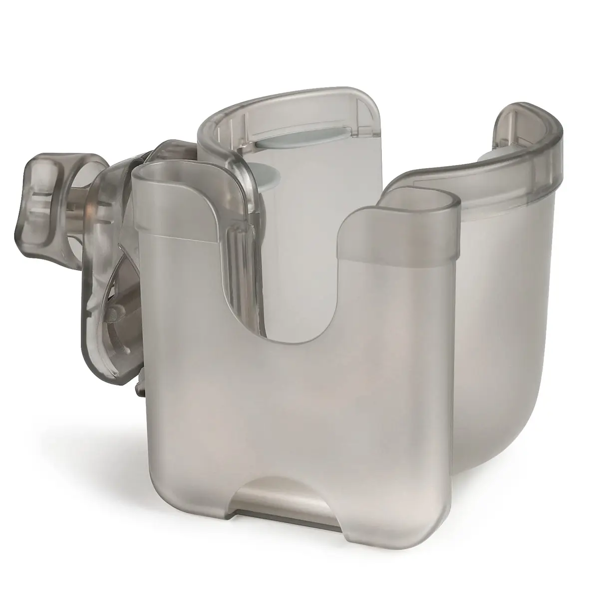 Accmor Universal Stroller Cup Holder with Phone Holder & Organizer, Transparent Grey | Fits Most Strollers, Bikes, Wheelchairs, Walkers (1-Pack) - main product image