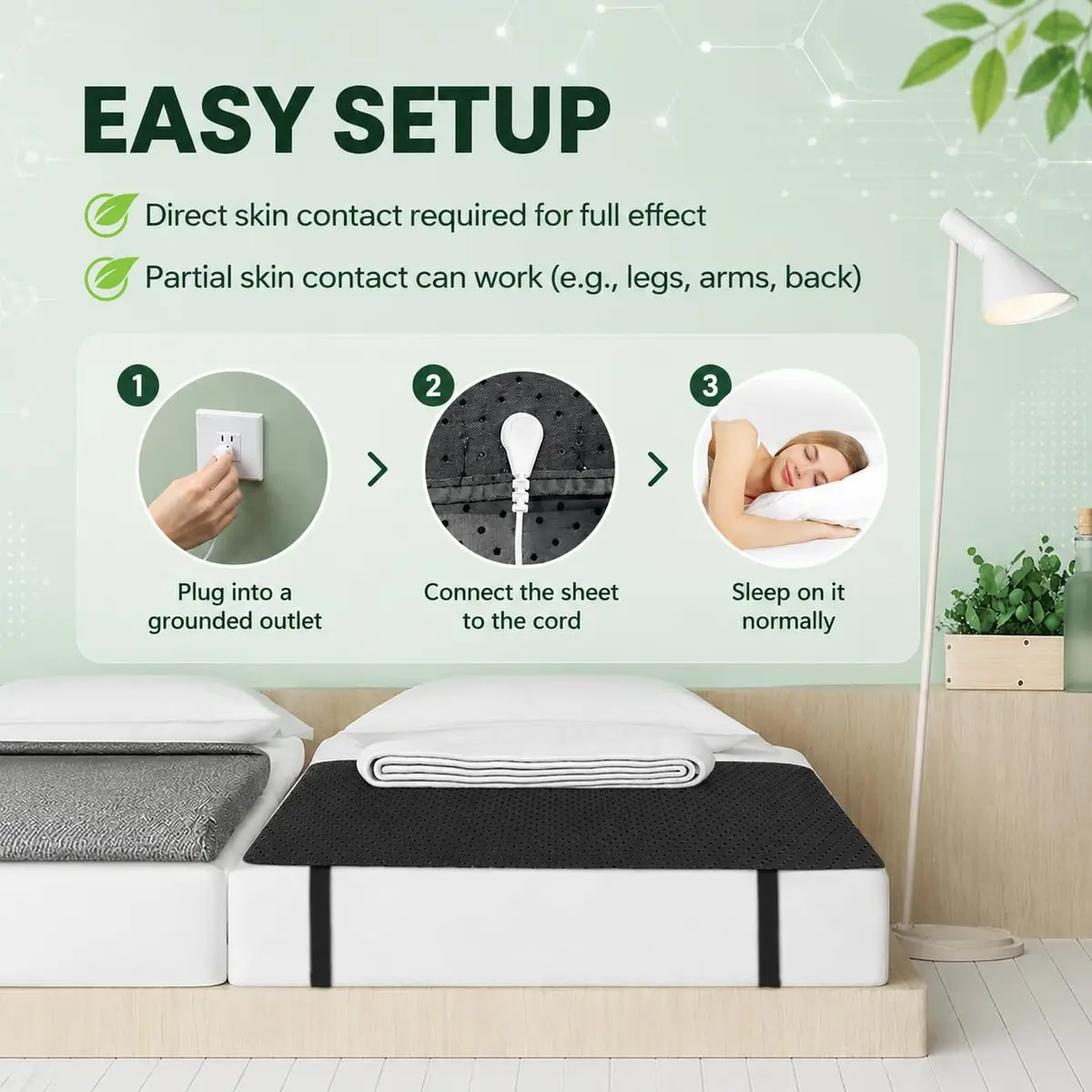 NewBeau Grounding Mat 27"x71" | Sleep Better & Reduce Stress - view 5