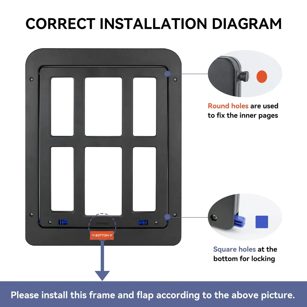 NAMSAN Dog Screen Door 11.2 x 14.4 inches | Large Pet Door for Sliding Doors with Magnetic Self-Closing (70-120c) - view 6
