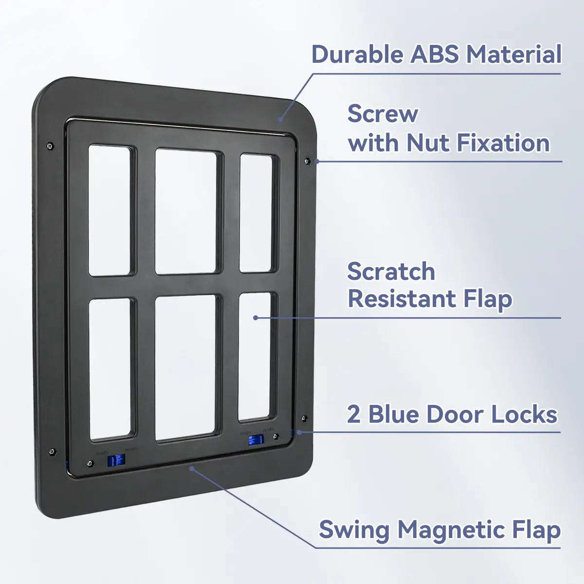 NAMSAN Dog Screen Door 11.2 x 14.4 inches | Large Pet Door for Sliding Doors with Magnetic Self-Closing (70-120c) - view 4