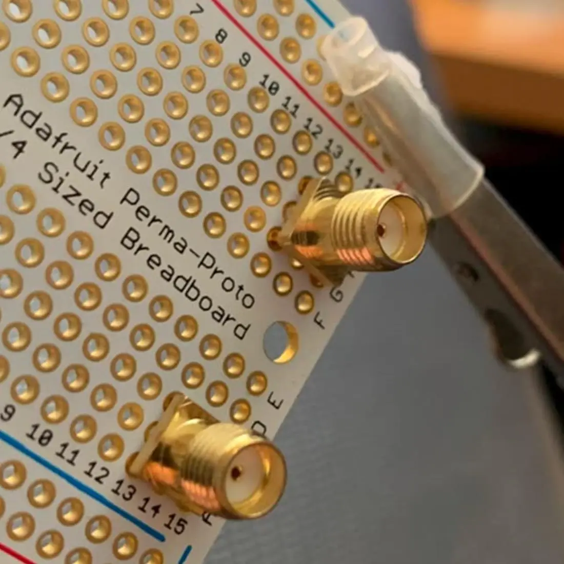 bnafes SMA Female PCB Panel Edge Mount Plug with 4 Pins Stand Straight Connector RF Coax Coaxial Adapter 25pcs - view 5