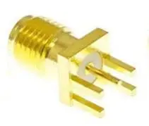 bnafes SMA Female PCB Panel Edge Mount Plug with 4 Pins Stand Straight Connector RF Coax Coaxial Adapter 25pcs - view 3