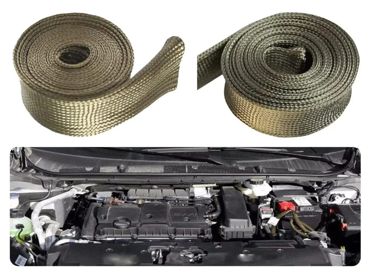 Ummickl Heat Shield Sleeve 25mm (1" ID) x 10ft | High-Temp Basalt Auto Hose Protector - view 2