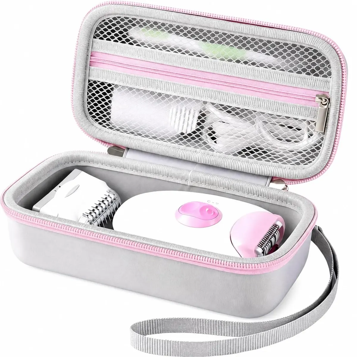 Casmilee Hard Epilator Case for Braun Silk-epil 3/3-270, Off-white | Protective Organizer for Women's Hair Removal Devices & Accessories - main product image