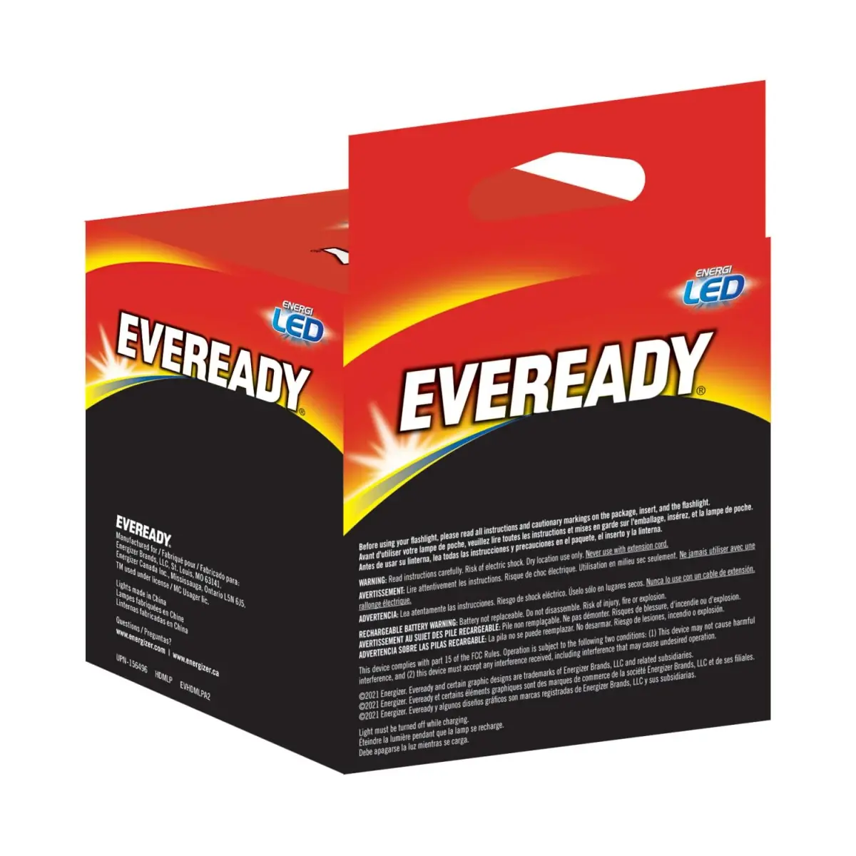 Eveready Rechargeable LED Headlamp 2-Pack | 300 Lumens, 60m Beam, IPX4 Water Resistant - view 9