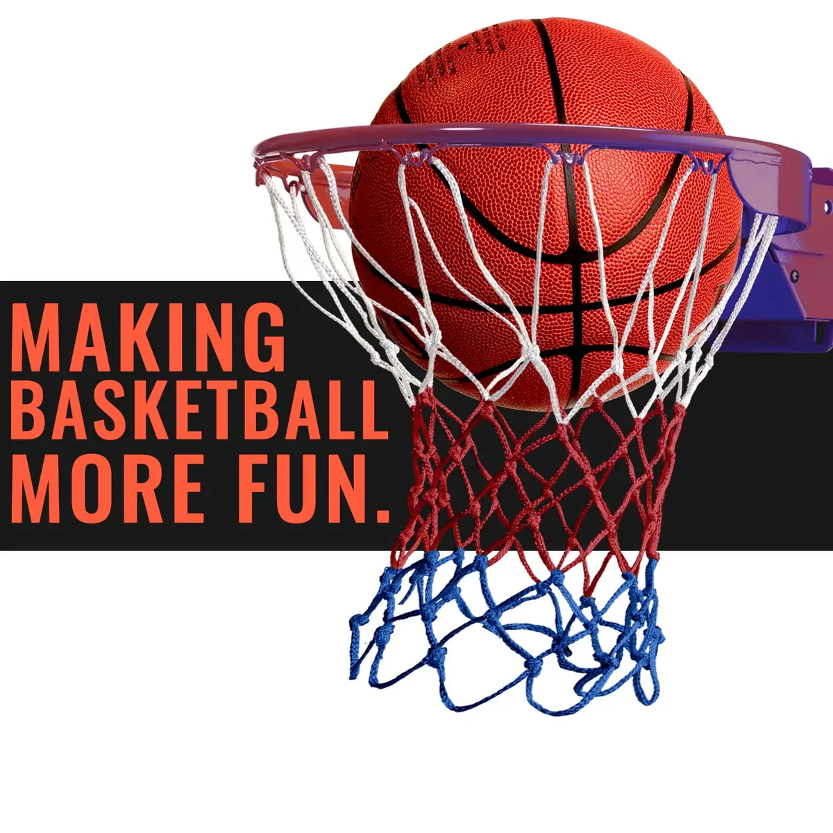 Ultra Sporting Goods Heavy Duty Basketball Net Replacement | All Weather Anti Whip, Fits Standard Indoor or Outdoor Rims (21 inches, 12 loops) - view 2