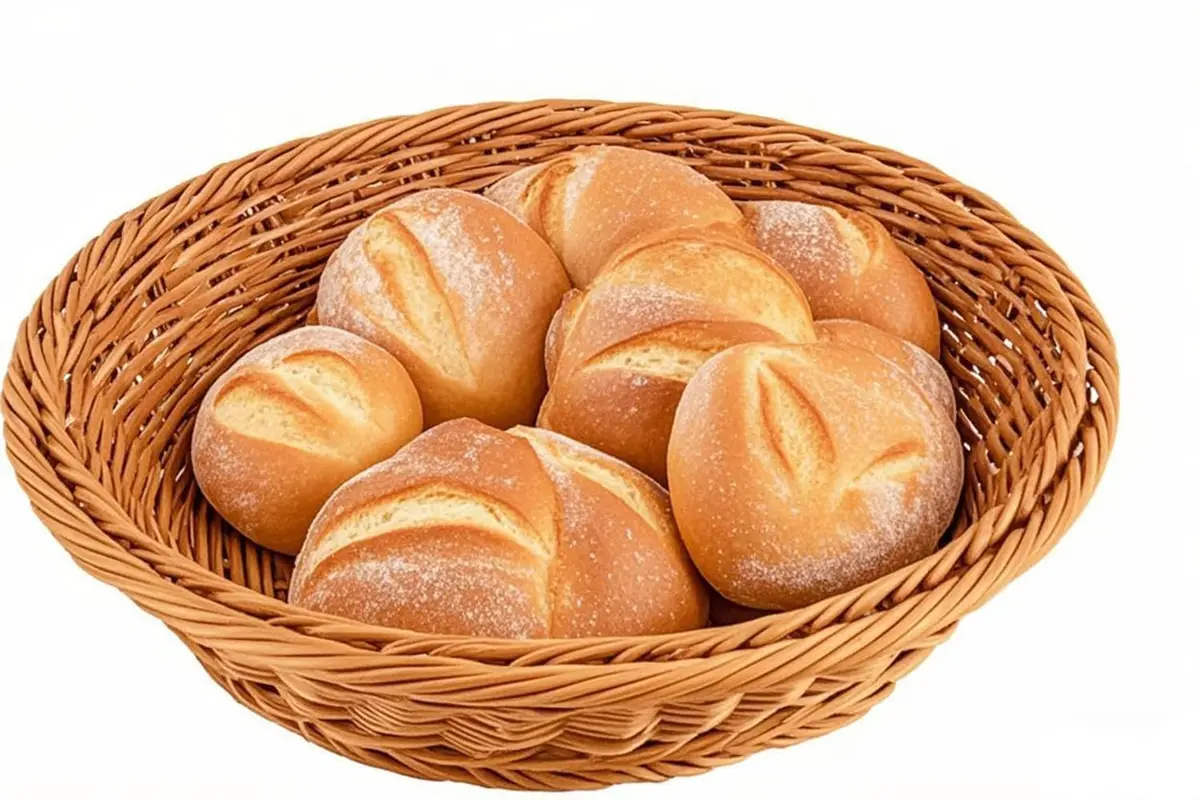 JAPCHET 4 Pack 11.8 Inch Round Wicker Bread Basket | Imitation Rattan Food Organizer for Home & Kitchen - view 6