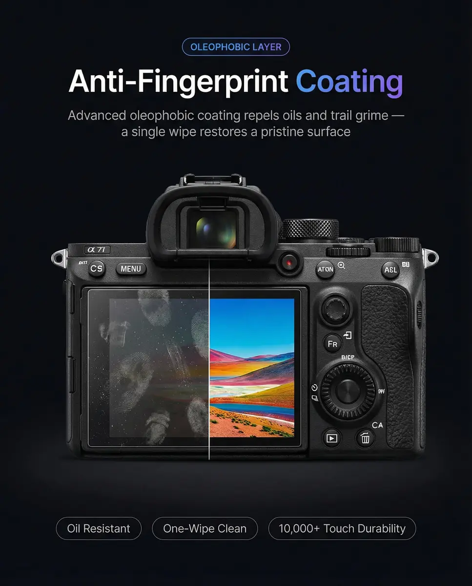iDaPro Screen Protector for Sony Alpha A7 IV/ZV-E1/ZV-E10 II, 9H Glass | Scratch & Drop Resistant, Ultra Clear, Easy Install - view 9