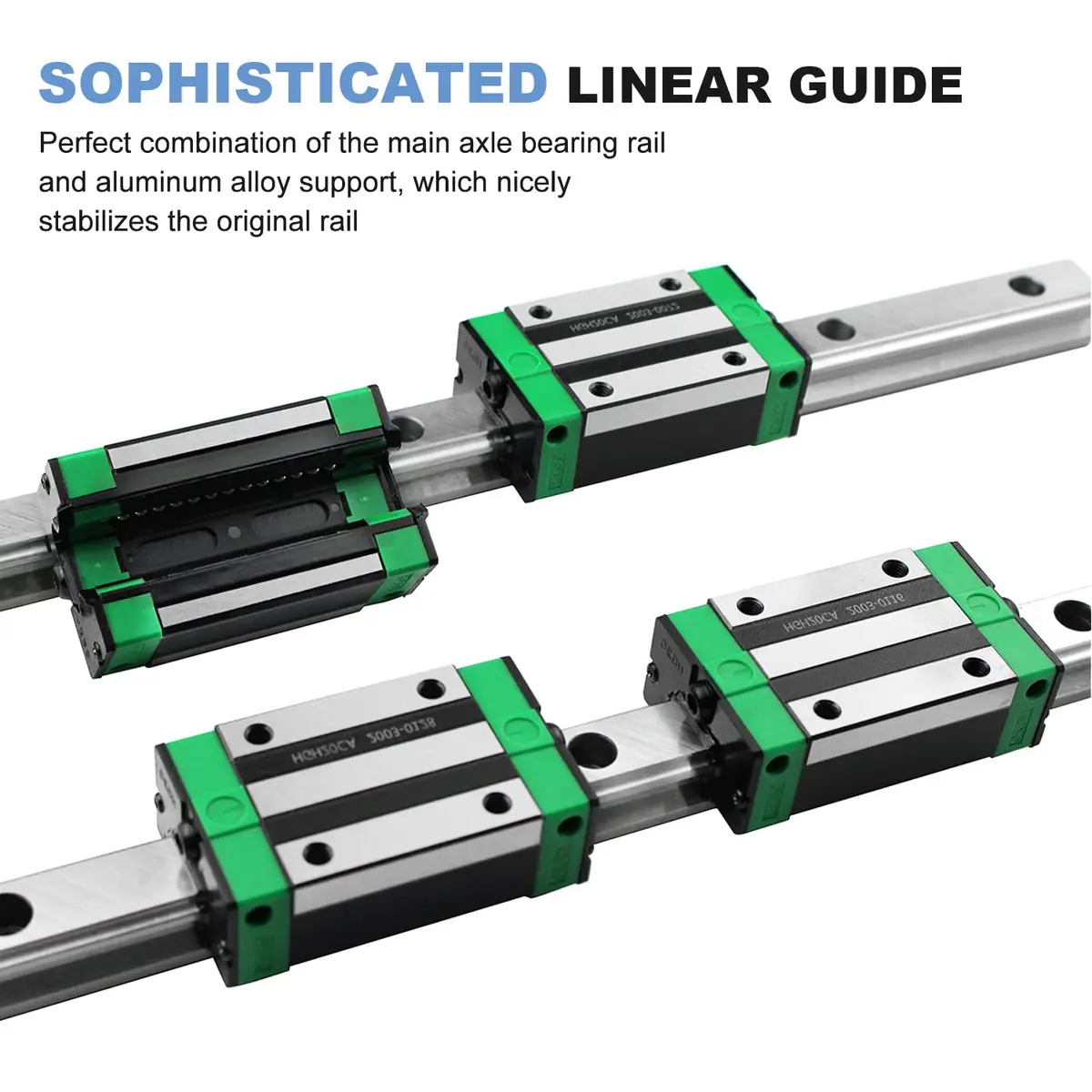 CNCMANS HGR20 Linear Guide Rail Kit 200mm | High Precision CNC Parts for Automated Printer - view 5