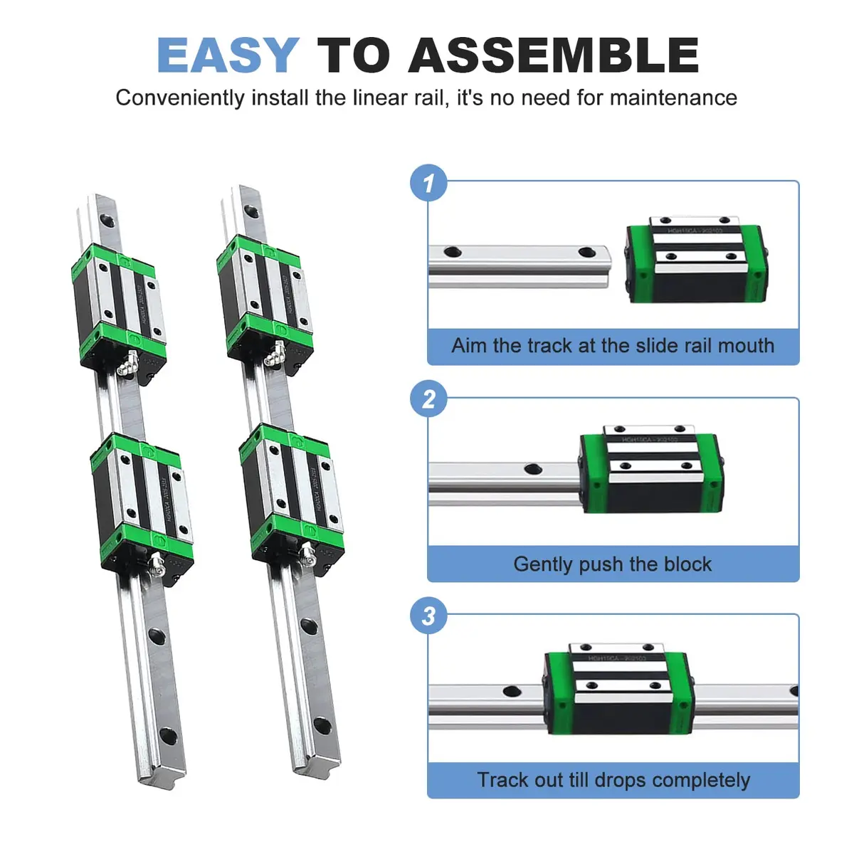 CNCMANS Linear Guide HGR15 300mm | High Precision CNC Parts for Automated Machines - view 4