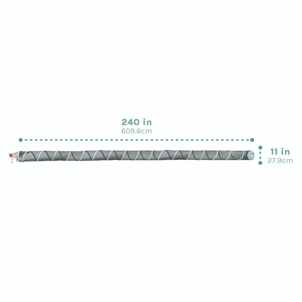 Kitty City Catio Outdoor 20' Cat Tunnel – 20‑Foot Play Tunnel, 11” Diameter, Modular Connector for Cats & Small Pets - view 2
