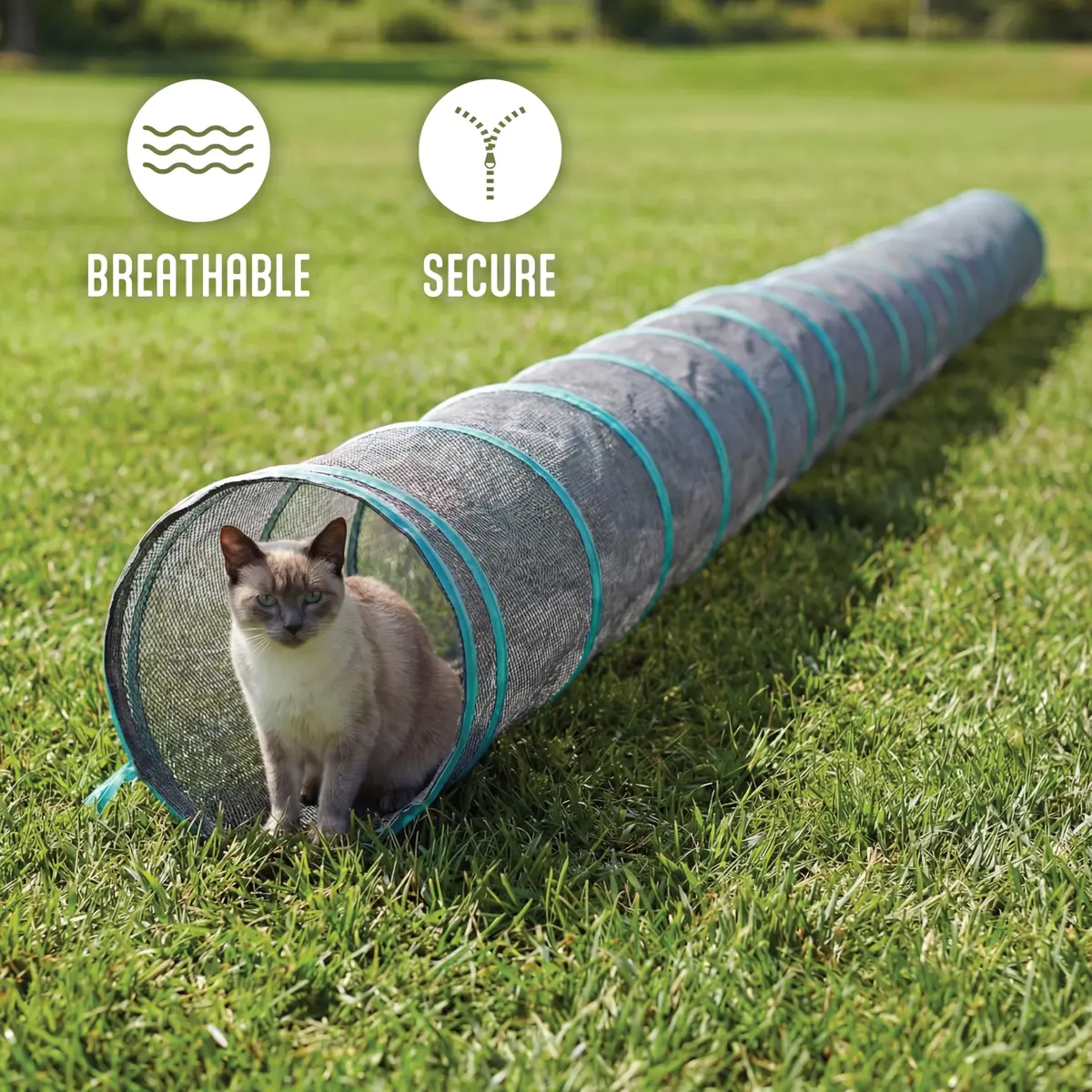 Kitty City Catio Outdoor 20' Cat Tunnel – 20‑Foot Play Tunnel, 11” Diameter, Modular Connector for Cats & Small Pets - view 3