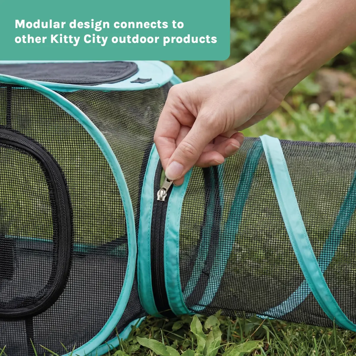 Kitty City Catio Outdoor 20' Cat Tunnel – 20‑Foot Play Tunnel, 11” Diameter, Modular Connector for Cats & Small Pets - view 4