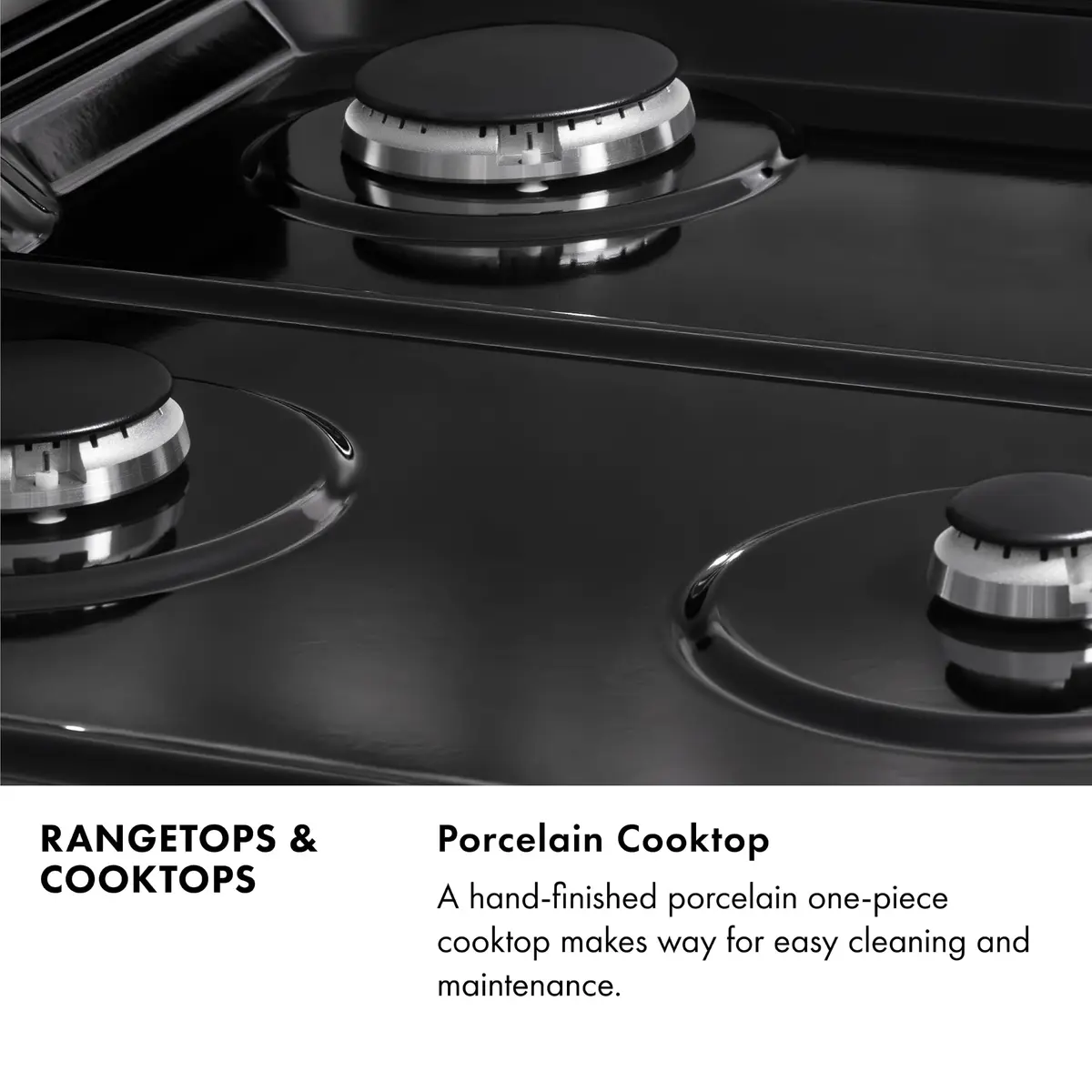 ZLINE 36 in. Legacy Gas Rangetop with 6 Burners & Porcelain Cooktop in Satin Stainless Steel | Champagne Bronze Accents - view 5