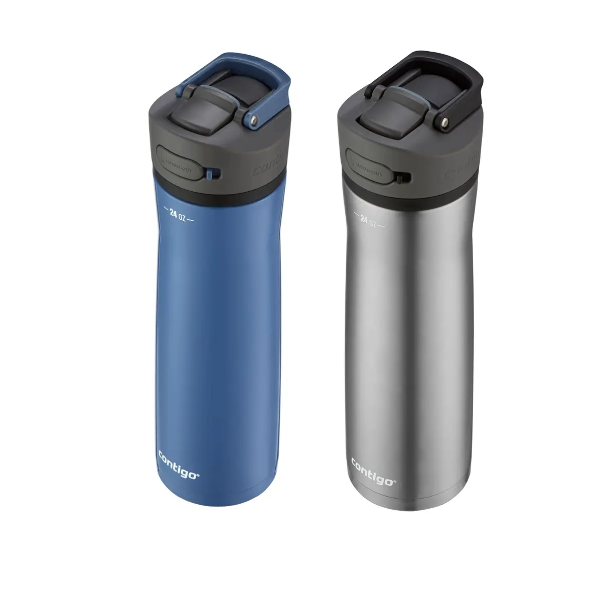 Contigo Ashland Chill 24oz (710ml) Stainless Steel Insulated Water Bottle 2-Pack | Keeps Cold 24 Hrs - view 2